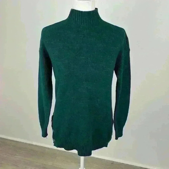 LC Lauren Conrad Dark Green Turtleneck Sweater Size XS - Picture 1 of 8